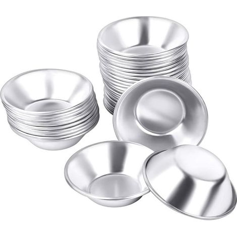 35 Aluminium-Tarteformen, Set mit 35 Förmchen für Törtchen, Cupcakes, Kuchen, Kekse, Puddings, Gelees und Schokolade, hitzebeständiges Antihaft-Backutensil (1/5)