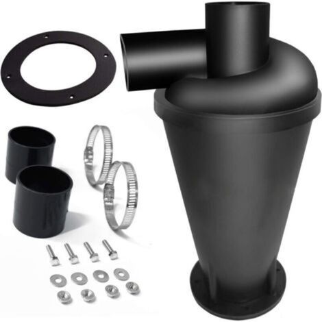 Cyclone séparateur, Filtre de séparation pour aspirateurs, Collecteur de poussière，Élément Séparateur Cyclone (Noir)