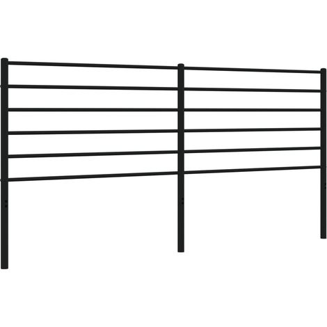Cabecero accesorio para dormir mueble de dormitorio 193 cm negro metal TDL0202418