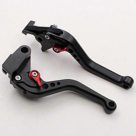 Convient pour la moto Kawasaki Z750S : poignée de frein en alliage d'aluminium modifiée avec klaxon et tringle de commande (poignée courte noire). (1/5)