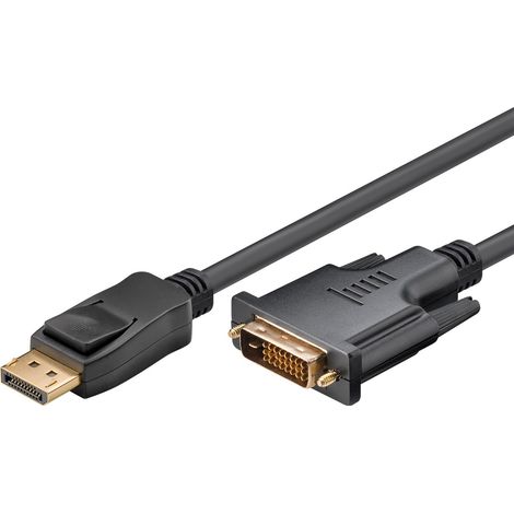 Goobay 51963 adaptador de cable de vídeo 5 m DisplayPort DVI-D Negro