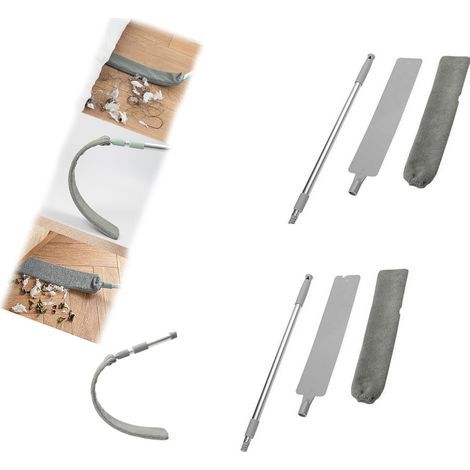 Dépoussiéreur télescopique Durable, Fibers-Gris 2 pièces (1/2)