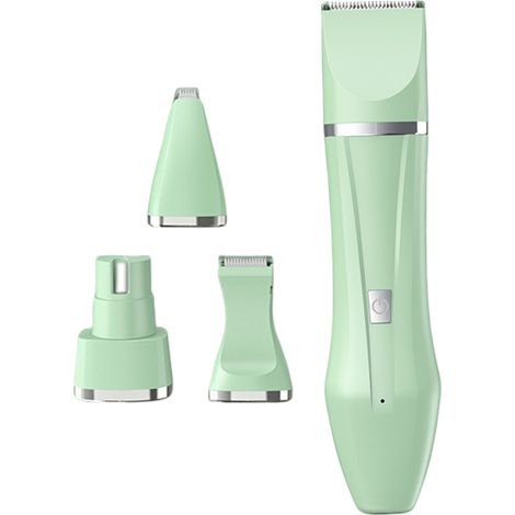 Tondeuse à pattes multifonctions pour animaux de compagnie, rechargeable et étanche, avec écran numérique, de qualité professionnelle, pour chiens et chats, couleur vert menthe.-AquaForge (1/5)