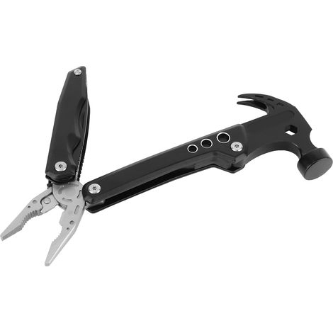Marteau à griffes noir, pince pliante portable, manche en oxyde d'aluminium, outils multifonctionnels pour le bricolage (1/5)