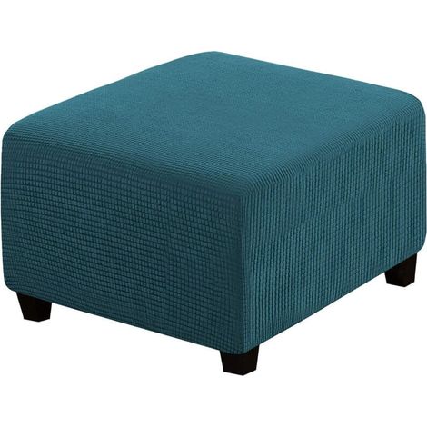 Fodera elastica per pouf, fodera per pouf, protezione per pouf, fodera per pouf, protezione per mobili, fodera morbida rettangolare con cintura elastica (1/4)