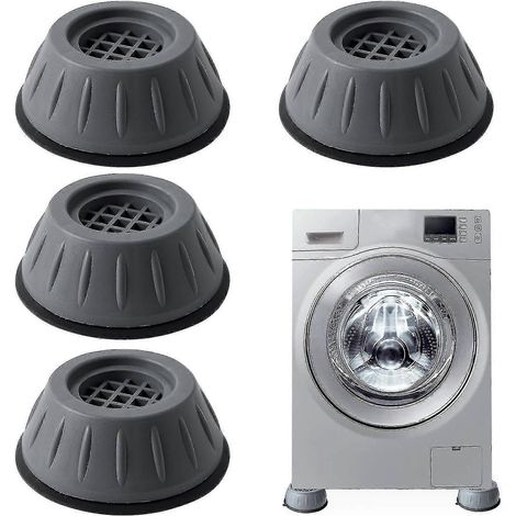 Lot de 4 patins antidérapants en caoutchouc pour machine à laver, amortisseurs de vibrations (1/4)