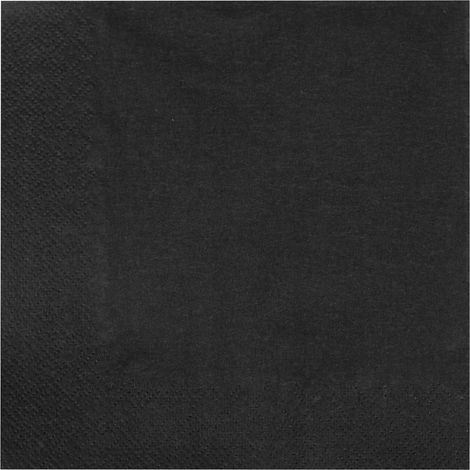 Elegante einfarbige Servietten, schwarz, 20 Stück. (1/2)