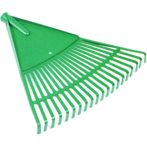 Scopa da giardino in plastica fissa - 20 denti - cm.44x39,5h. - 6 pz