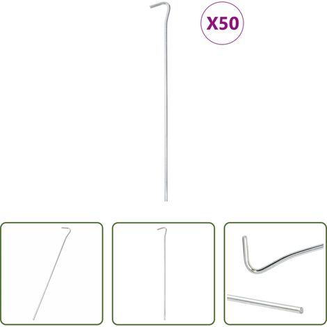 Camping - Zeltheringe 50 Stk. 30 cm Ø7 mm Verzinkter Stahl (1/5)