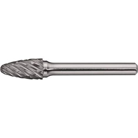 TECWERK Frässtift RBF Special Steel D.6mm Kopf-L.18mm Schaft-D.6mm HM Verz.Kreuz TECWERK (1/2)