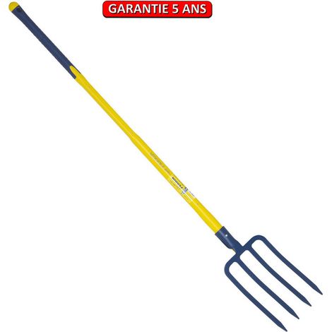 OUTILS PERRIN Fourche à bêcher douille 4 dents 29 cm manche tri-gripp 110 (1/2)