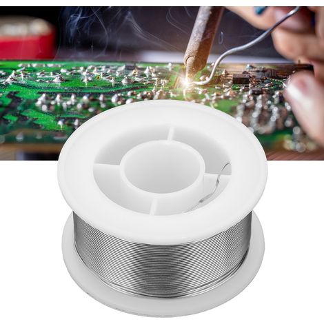 Fil d'étain-plomb 60-40, teneur en colophane : 1,8 %, diamètre du fil : 0,6 mm, 100 g (1/5)