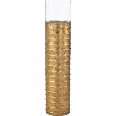 Bougeoir Déco Piler en Métal "Egypte" 108cm Or