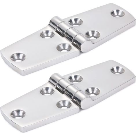 2 PCS Charnière pour Navire Acier Inoxydable 316 102 × 38 mm Charniere Porte Placard Utilisé pour Les Bateaux,Yachts,Charnières de Porte (1/5)