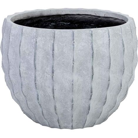 Macetero de fibra de vidrio blanco 50x50x37.5cm