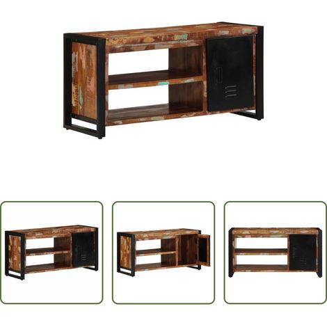 Rangement - Banc à chaussures Multicolore Bois massif de récupération (1/5)