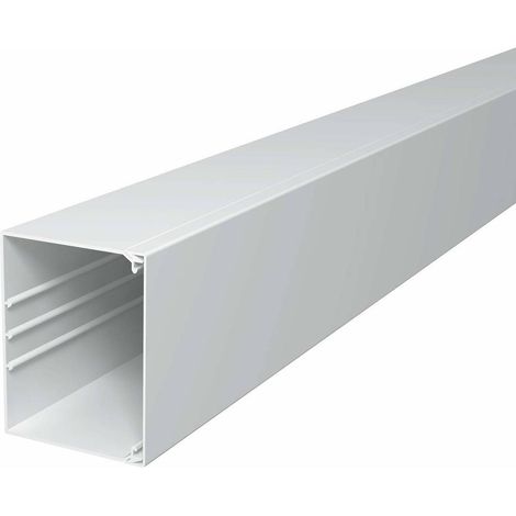 Obo Bettermann – Canal mural et de plafond WDK 100130 blanc 100x130 mm – En plastique résistant – Installation facile – Pour câbles électriques et de communication