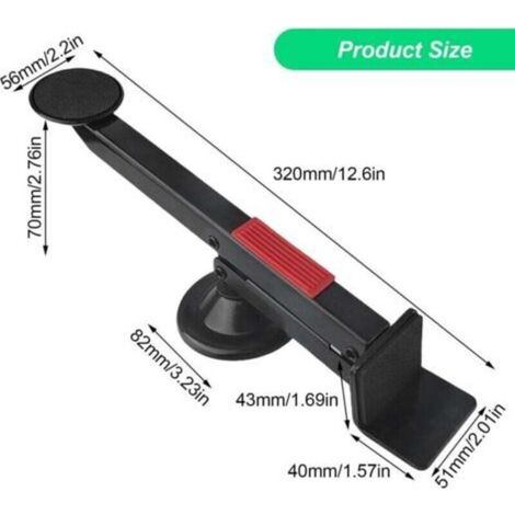 Lève-Porte en Acier avec Rotation à 360 Degrés, Idéal pour Soulever des Plaques, Des Meubles Lourds, et Faciliter L'installation de Meubles, Capacité de Levage Maximale 100 kg