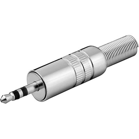 Klinkenstecker 3,5mm stereo metall 3pin delock
