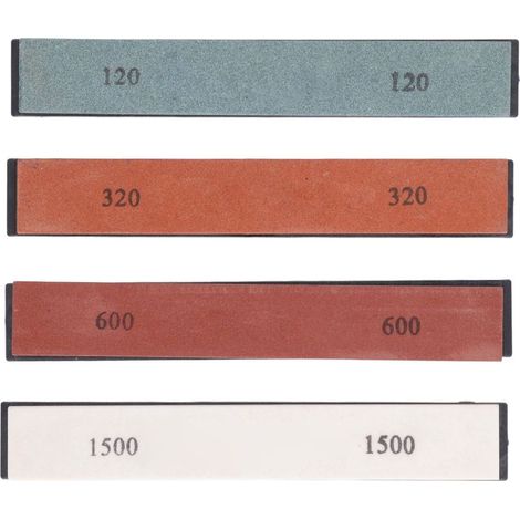Pierre d'affûtage robuste pour couteaux – 4 pierres à grain 120/320/600/1500 (1/5)