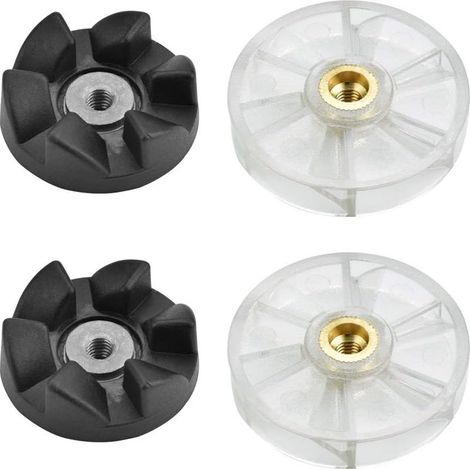 4PCS Blender Gear 600/900W 2 Speed Transparent Base + 2 Black Rubber Gears Blade Gears Rubber Blade Gears Blade Gears (1/5)