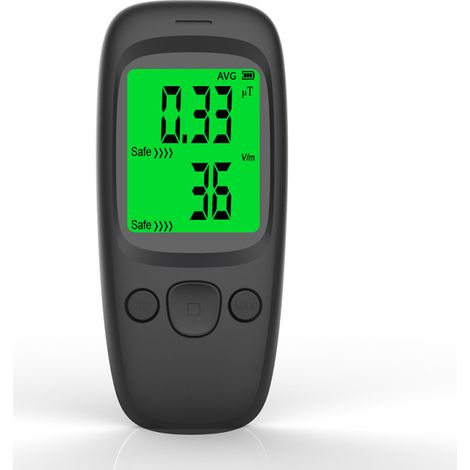 Détecteur de rayonnement électromagnétique portable avec écran LCD, appareil de mesure de champ magnétique, champ électrique et température, avec alarme sonore et lumineuse. (1/5)