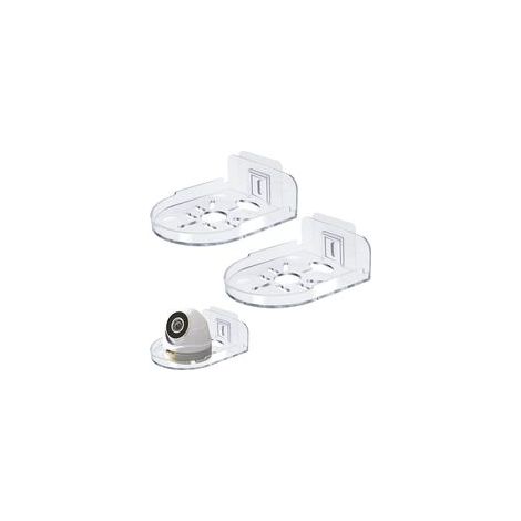 Lot de 2 Étagères Murales pour Caméra, Support Étagère Murale Camera sans Perçage, Support Universel Adhésif pour Babyphone, Surveillance Intérieure Extérieure, Transparent