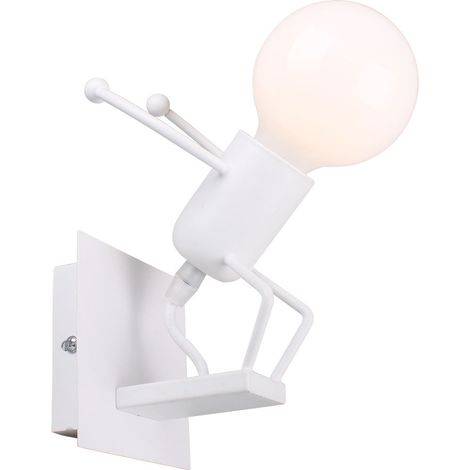 Wandlampe Humanoid LED Wandleuchte Modern Innen für Bar, Schlafzimmer, Küche, Restaurant, Café, Flur (Weiß) (1/4)