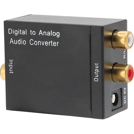 Digitaler Audio-Wandler Koaxial/Optisch zu Analog Stereo R/L - 100-240V EU-Netzteil (1/5)