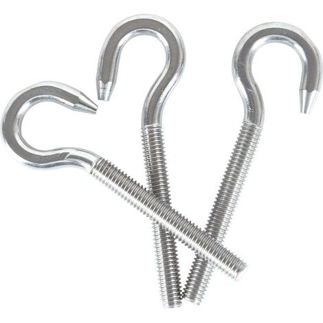 M10 304 vis à anneau en acier inoxydable avec vis à tête ronde Crochet à vis à tête ronde 5pcs (1/4)