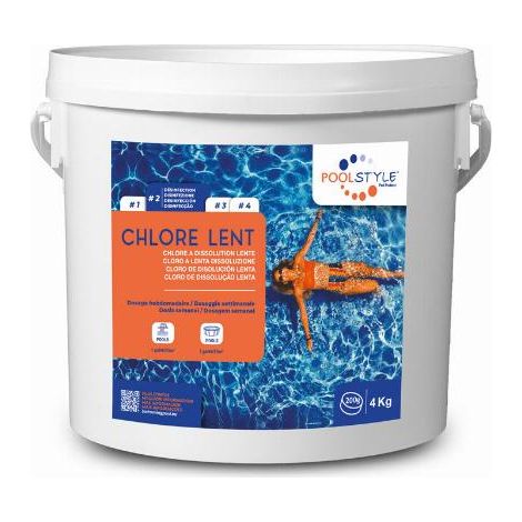 Eimer mit 4kg Chlor lang Tabletten 250 g C/4 P/72 SCP - PSL-500-0002