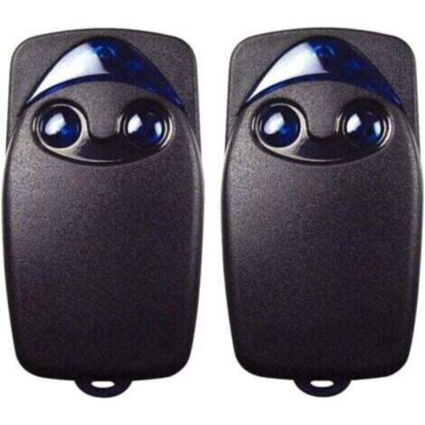 Télécommande 2 boutons pour porte garage, modèle FLO2R-S, fréquence 433MHz Rolling Code, compatible Nice, lot de 2 unités