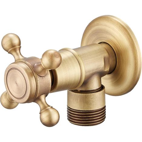Robinet d'angle de style ancien pour robinet de salle de bain, vanne d'angle en laiton G3/4 pouce (1/3)