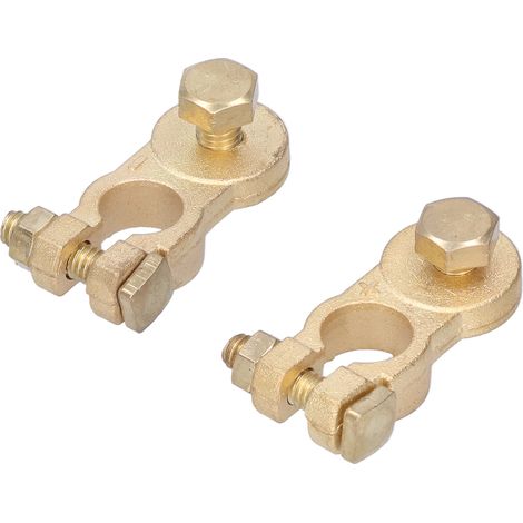Lot de 2 pinces de bornes de batterie, connecteurs de câble robustes, pour voiture, bateau, fourgonnette, caravane, camion. (1/5)