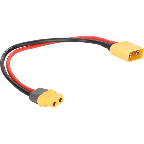 Câble Adaptateur XT60H Femelle vers XT90 Mâle Souple Réutilisable pour Modèles RC Voiture Avion Bateau (1/5)
