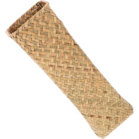 Vase à Fleurs Tressé en Paille Naturel Petit 10X10X30 CM Jardinière Décorative pour Chambre et Salon Vase Créatif pour Fleurs Séchées ou Artificielles Accessoire Déco Maison (1/5)