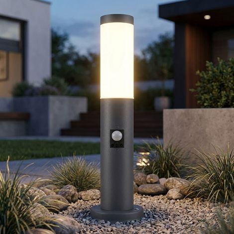 Lampadaire extérieur éclairage de terrasse SENSOR acier inoxydable socle cour luminaire Globo 3158AS (1/5)