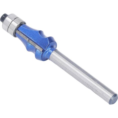 Fraise à découper professionnelle argentée-bleue 1/4xR2.5 avec tige de 1/4 et double roulement. (1/5)