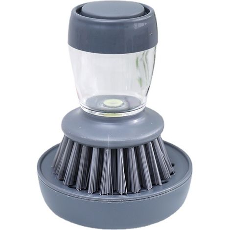Brosse à vaisselle Palm avec distributeur de savon pour bac d'égouttage, idéale pour nettoyer la vaisselle, les casseroles, les poêles et l'évier. (1/5)