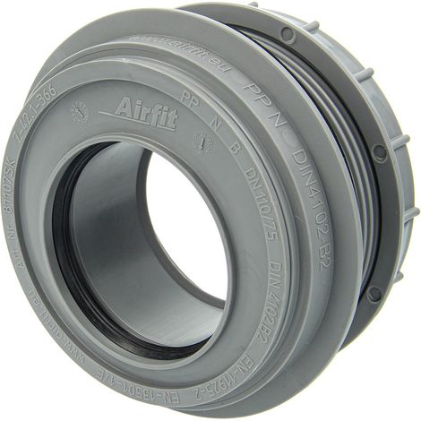 Raccord de fixation par vissage DN 75, gris, raccord de tuyau pour réservoir