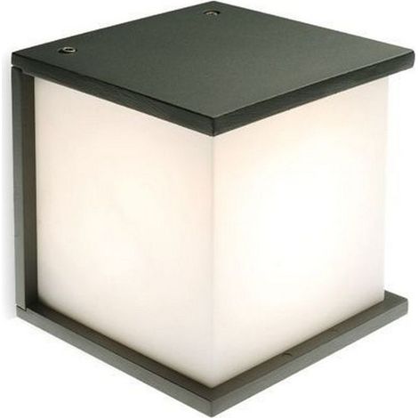 Applique Esterno Contemporanea Dodo Alluminio E Termoplastica Grigio 1 Luce E27 (1/5)