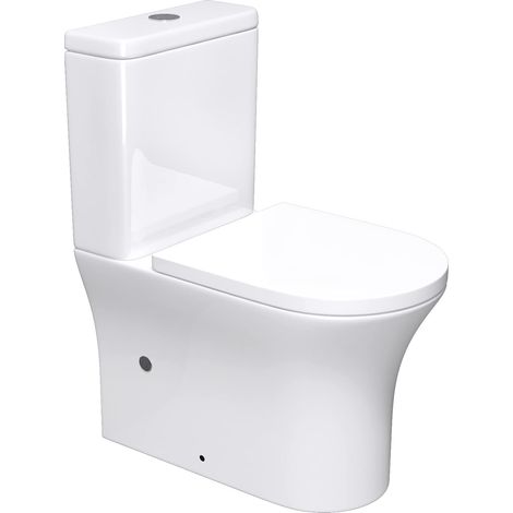 Mai & Mai Stand-WC Toilette Aachen304T Stand Toilette aus Keramik Spülrandloses WC bodenstehenden Toiletten