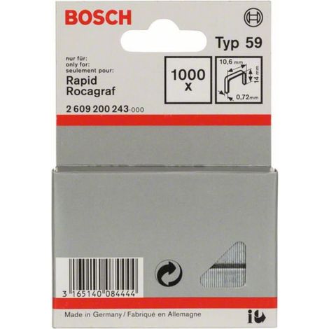 Bosch 1.000x graffette filo fine tipo 59, 10,6 x 0,72 x 14 mm - 2609200243 (1/2)