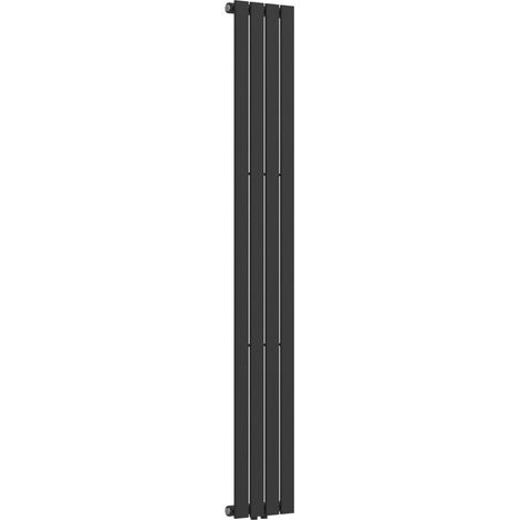 Radiatore a pannello piatto 598 watt acciaio 180 x 30 cm nero 030010455