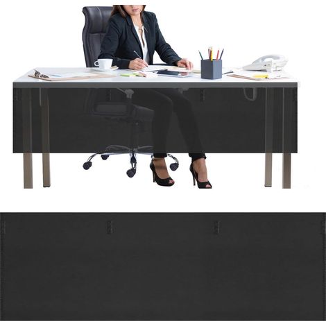 Untertisch-Sichtschutzblende Kabelführung ohne Bohren, Kabelmanagement für Schreibtisch - Werkzeugfreie Montage, Abdeckung für Für Homeoffice, Wohnung, Bauernhaus, Klassenzimmer, Heimstudio (1/5)