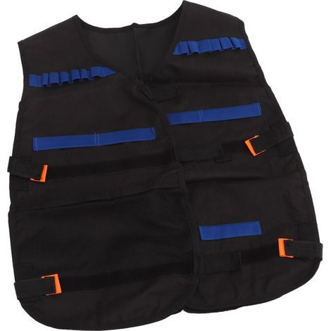 Veste de jeu tactique pour enfants - Cadeau idéal avec poches, style noir (1/5)