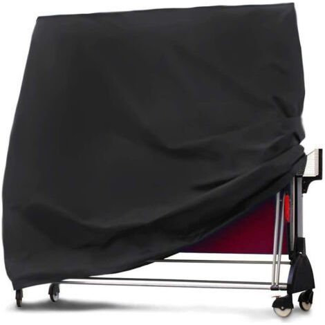 210d Oxford ping pong table protective cover 165 75 185cm black folding ping pong table dust cover waterproof folding ping pong table cover (1/4)