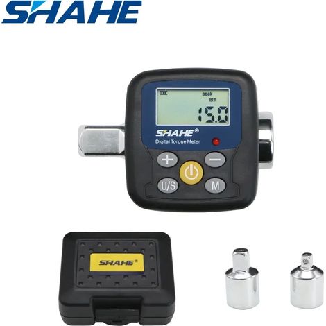 (S-ANCG-30N.m) Adaptateur de clé dynamométrique numérique Shahe : outil de couple électronique comprenant des adaptateurs 1/2", 1/4" et 3/8" pour l'automobile, le vélo et les réparations domestiques. (1/5)