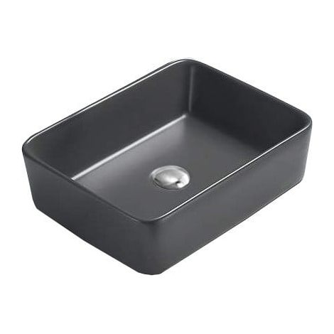Mexen Catia lavabo da appoggio 48 x 37 cm, grigio scuro opaco - 21314871 (1/2)