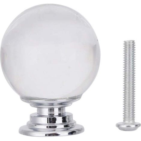 Beyamis Poignée de tiroir/placard en verre cristal en forme de boule de 30 mm (1 pièce) (1/5)